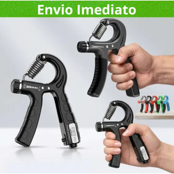 Kit 1 - 2 e 3 Hand Grip Profissional Ajustável 5-60KG Kit Completo com mola Fortalecimento Mão Academia Fisioterapia