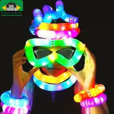 Pop Tube Led Com Luz Fidget pop it Brinquedo INFANTIL 3 un