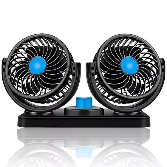 Ventilador 12v Automotivo Duplo Com Ajuste Carro Caminhão