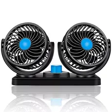 Ventilador 12v Automotivo Duplo Com Ajuste Carro Caminhão