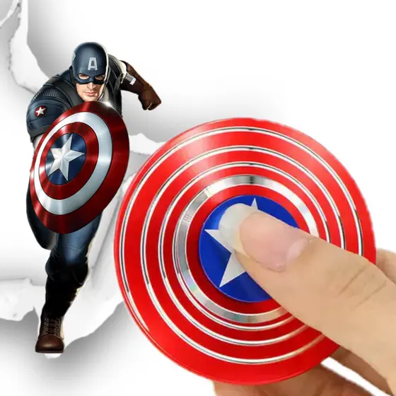 Spinner Metal Capitão América Com Embalagem De metal