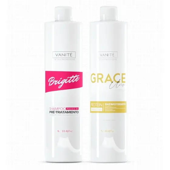 Escova Progressiva Definitiva Grace Unique 1000L + Shampoo Brigitte 1000ML