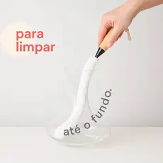 ESCOVA DE LIMPEZA OIKOS FLEXIVEL PARA JARRAS MAMADEIRAS CABO BAMBU