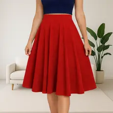 Saia Feminina Godê Rodada Midi Moda Evangélica Estilo Elegante Casual Tendência Congresso Igreja