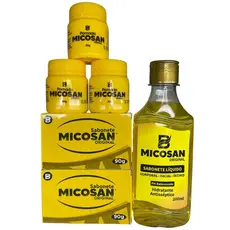 Kit clareador Micosan original 3 pomada 2 barras 1 liquido