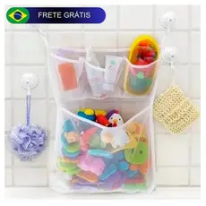 Rede Saco Organizador de Brinquedos de Bebê Criança Infantil para-Banheiro