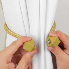 (2 OU 4 PCS) Prendedor de cortina magnético imã cinto cores adorno organizador