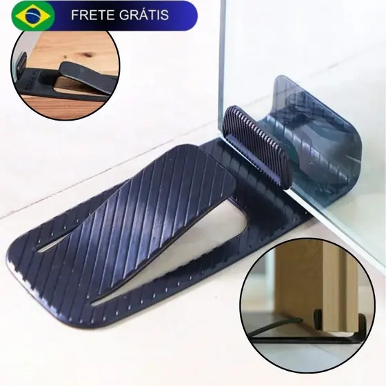 Batedor Protetor de Porta Magnético Silicone Anti-impacto Trava Porta Sem Furo Adesivo