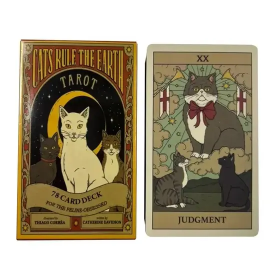 Cartas De Tarô Da Regra Dos Gatos A 78 Oracle English Visions Divination Edition Deck Borad Jogos De Jogo