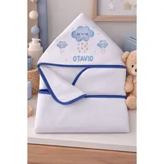 Toalha de banho Infantil forrada com capuz PERSONALIZADO 100% Absorção com Tema e Nome escolhido