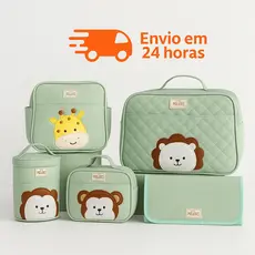 Bolsa Maternidade KIT SAFARI PREMIUM 5 PEÇAS