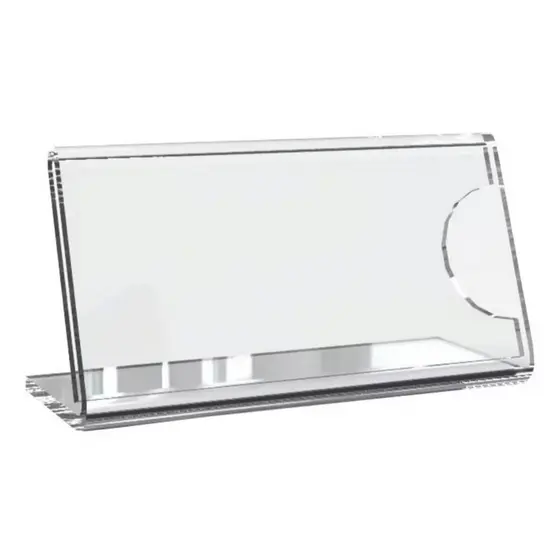 Kit 10 Display Acrílico Porta Preço 5x3cm Etiqueta Expositor Buffet Vitrine