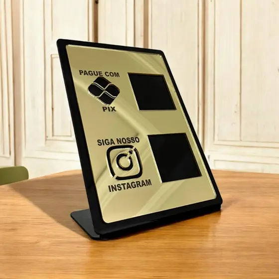 Placa Pix Instagram Comércio Display Plaquinha Insta Envio Rápido