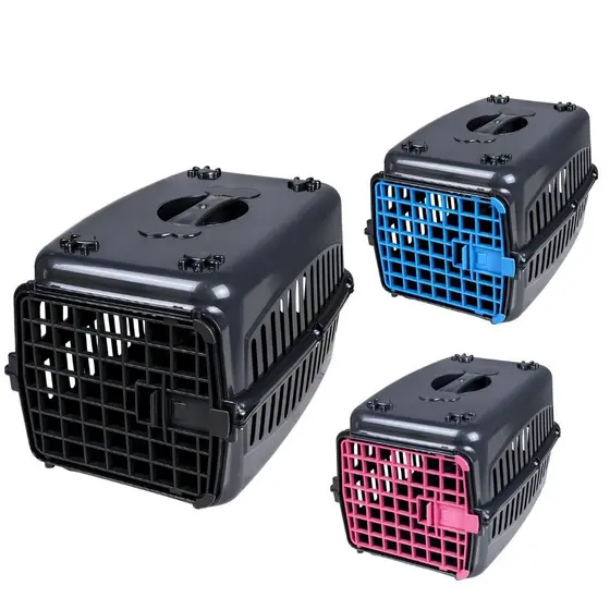 Caixa de Transporte Pet Nº1 N°2 N°3 e N°4 Pequeno Médio e Grande Porte Resistente com Ventilação