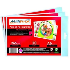 Papel Fotográfico 10x15 Brilhante Glossy 260g Marpax 1000Fls