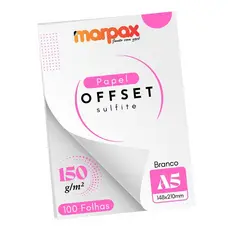 Papel Offset 150g A5 148x210mm Branco Marpax 100 fls