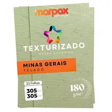 Papel Texturizado 180g 305x305mm Minas Gerais Telado Marpax 25fls
