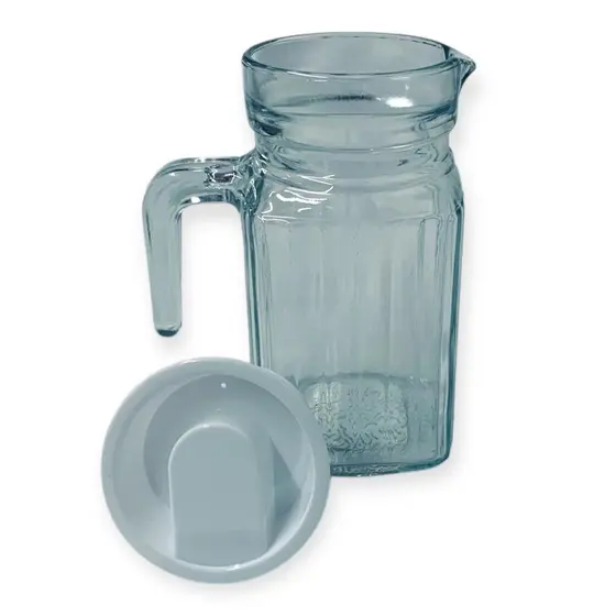 Jarra Para Mesa 650ml Vidro Com Tampa American - Branco