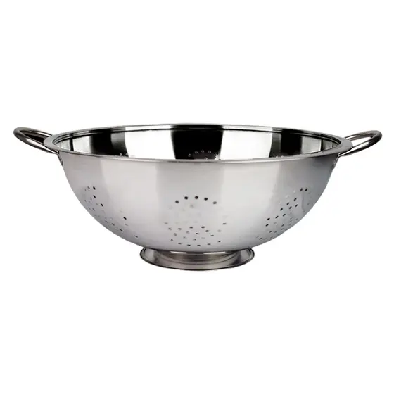 Escorredor Grande Multiuso Com Alças Inox 40cm - Kehome