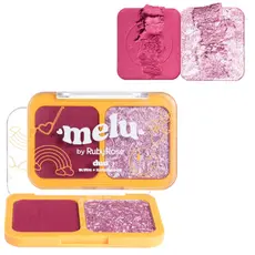 Paleta Duo De Blush Aveludado Matte E Iluminador Marmorizado Cremoso Melu Ruby Rose