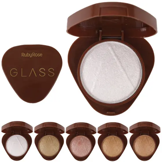 Iluminador Ruby Rose Baked Linha Glass Efeito Acetinado