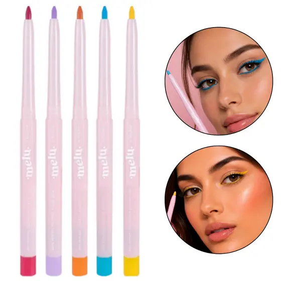 Lápis Retratil Delineador de Olhos Melu Ruby Rose Com Cores Do Brasil Unidade