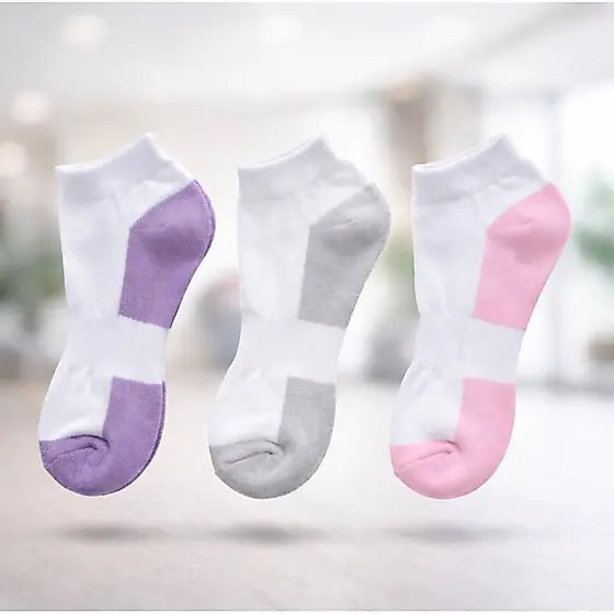 Kit 3 a 24 Pares Meia Soquete Feminina 100 % Algodao Direto Da Fabrica