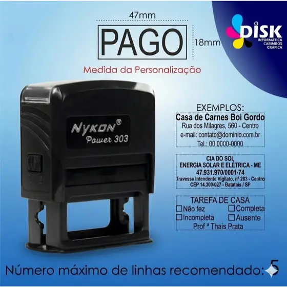 Nykon Power Black 303 Preto – 47x18mm