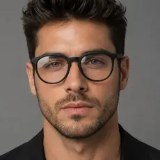 Óculos Armação Masculina Leitura Sem Redondo Clássico Unissex Feminino Troca de Lentes Uso Estético