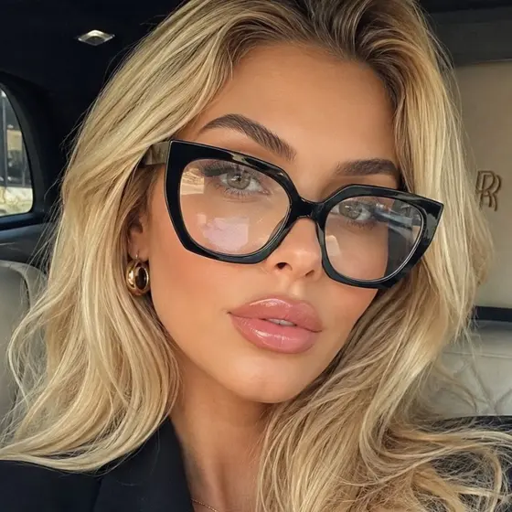 Armação Feminina de Óculos de Grau Estética Suporta até 7 Graus Reforçada Resistente Gatinho Cateye