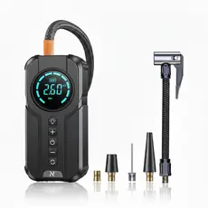 Bomba de Ar Portátil Recarregável Digital 150 PSI USB Tipo C 6000mAh Lanterna Carro Moto Bike