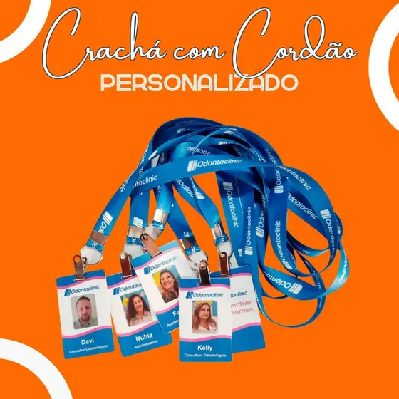 Crachá em PVC e Cordão Personalizado