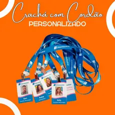 Crachá em PVC e Cordão Personalizado