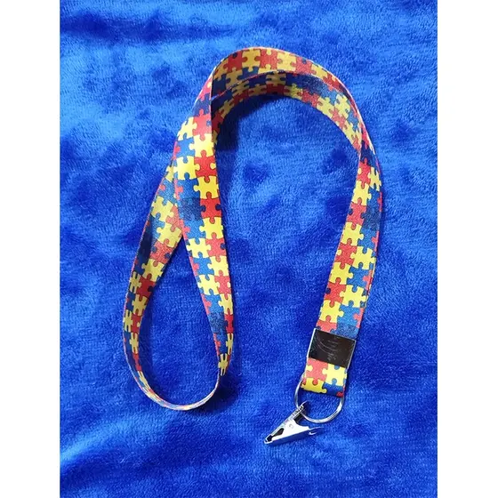 Cordão Quebra Cabeça do Autista Autismo e Girassol
