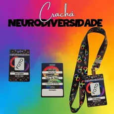 Crachá Personalizado Neurodiversidade PVC