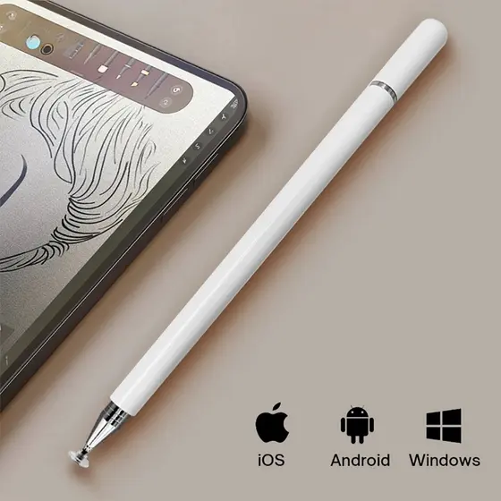 3 EM 1 Caneta Touch Screen Ponta Fina Desenho IPhone Android Alta Precisão Universal -K1