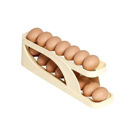 Porta Ovos De 2 Andares Dispenser Automático De Ovos Para Refrigerador