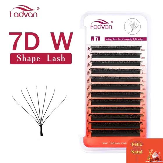FADVAN Pestanas Real 7D W Extensões De 8-15mm De Volume Suave Natural Ventilador 7D Premade Fan