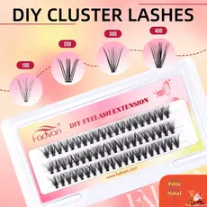FADVAN Aglomerados De Cílios 60pcs Extensão De Pestanas Super Fino Band & Soft Reutilizáveis 9-14mm MIX