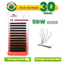 Fadvan 30 Unidades YY 4D 5D W Extensões De Cílios De Volume Em Forma Naturais Macios Profissionais