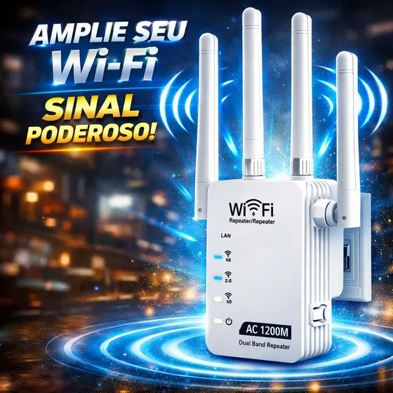 Repetidor Wifi 2800m 4 Antenas Amplificador Sinal Roteador