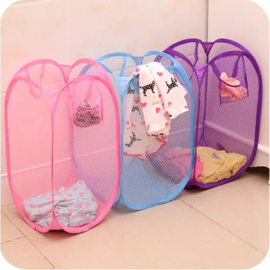 Cesto de Roupa Grande Caixa Cesto Dobravel ParaRoupas e Brinquedos Cores Diversas Caixa Cesto Infantil