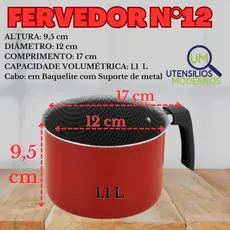 Fervedor Antiaderente N 12 Colorido Sem Tampa Alegrete