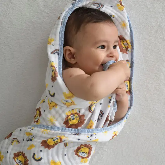 Toalha de Banho Bebê Soft 2 Camadas de Fralda Bublim