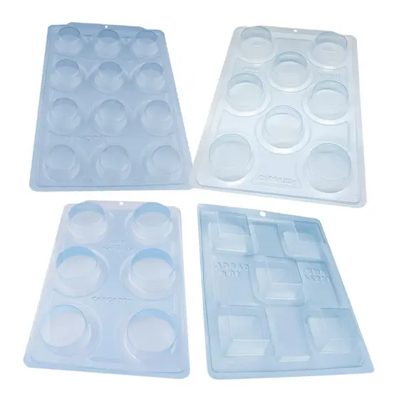 Forma Para Chocolate Pão De Mel Vários Modelos BWB Com 3 Partes Acetato E Silicone