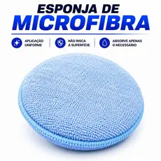Esponja aplicadora de Microfibra Para Selante, Ceras e Polimento Automotivo Carros - Nor
