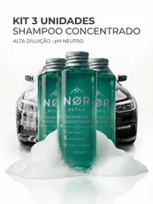 1/2/3x Shampoo Automotivo Premium PH Neutro Concentrado NørDetail Lavagem Carro Estética automotiva