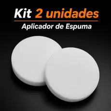 Kit 2 Aplicadores De Espuma Automotivo Branco Multiuso Para Carro/Motos/Utilitárioa Cera e Polidores