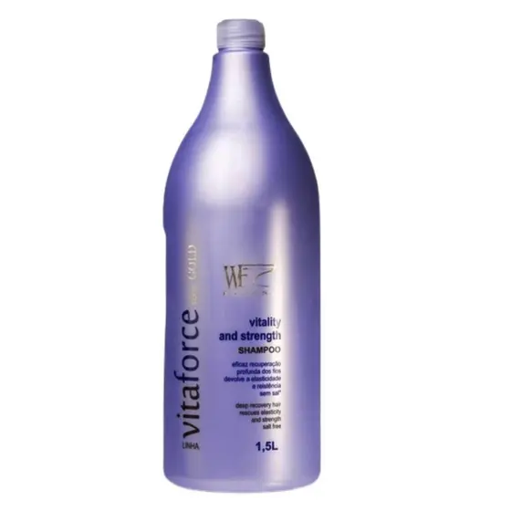 Shampoo Cabelos com Queda Fragilizados Quebradiços Danificados Pós Progressivas  WF Vitaforce  1,5L