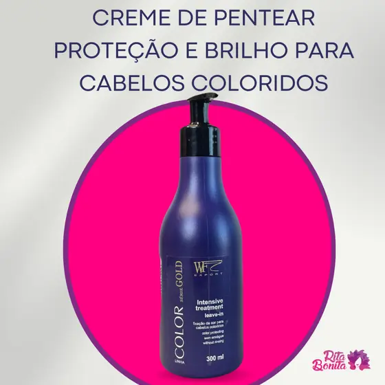 Creme de Pentear Leave-in Cabelos para Coloridos e Tinta com Proteção prolongada da cor WF 300ml